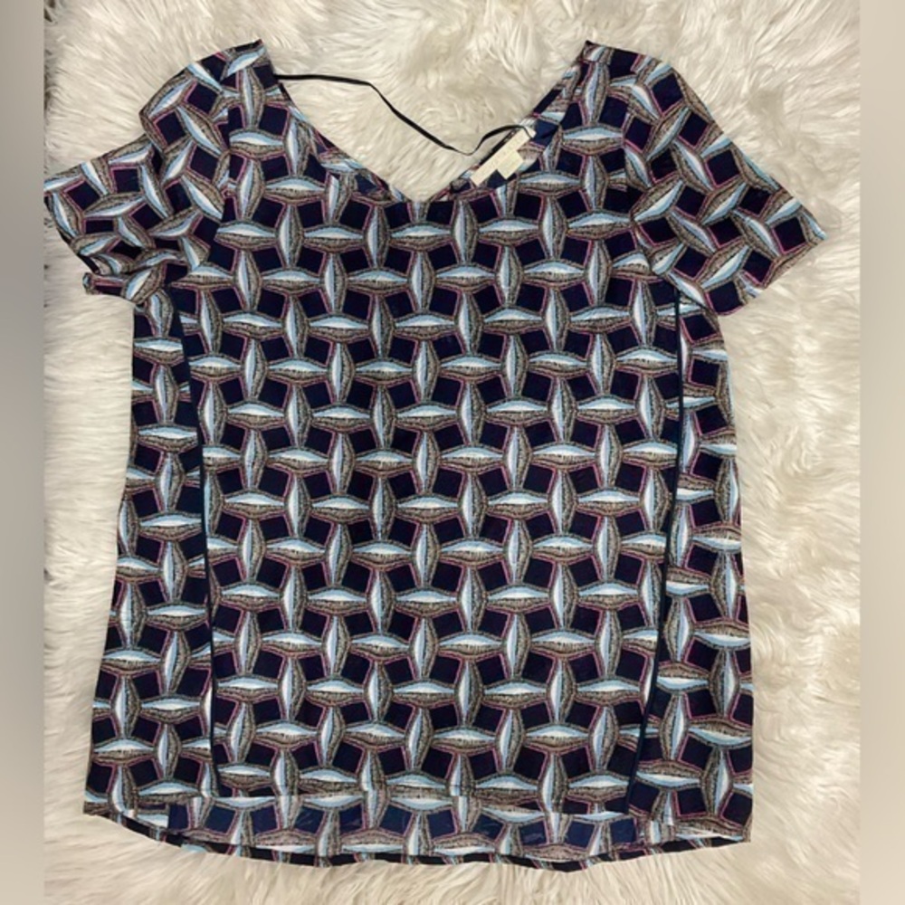 Cooper & Ella Geometric Print Top Size S